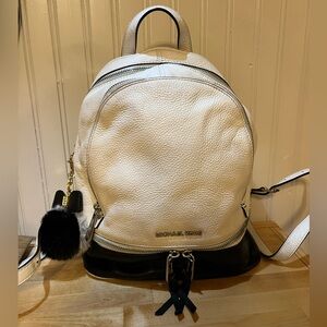 Michael Kors Abbey Medium Pebbled Leather Backpack